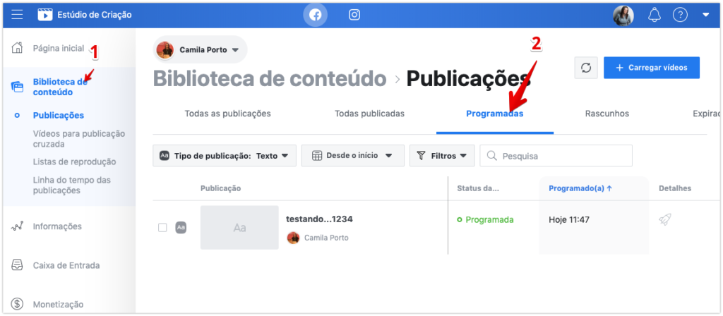 Como agendar posts no Facebook e Instagram gratuitamente 5 Como agendar posts no Facebook e Instagram gratuitamente