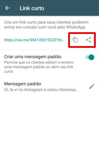 encurtar link whatsapp