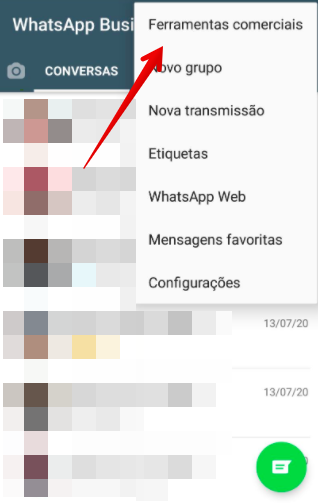 Segunda etapa para criar um catálogo para WhatsApp