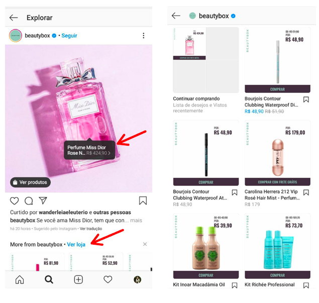Compras no Instagram: Conheça a nova aba de compras no aplicativo 2 Link de produtos para compra no Instagram