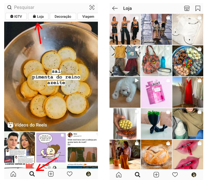 Compras no Instagram: Conheça a nova aba de compras no aplicativo 1 Área de compra pelo Instagram