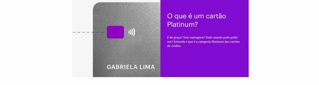 cartão platinum nubank - Foto Principal
