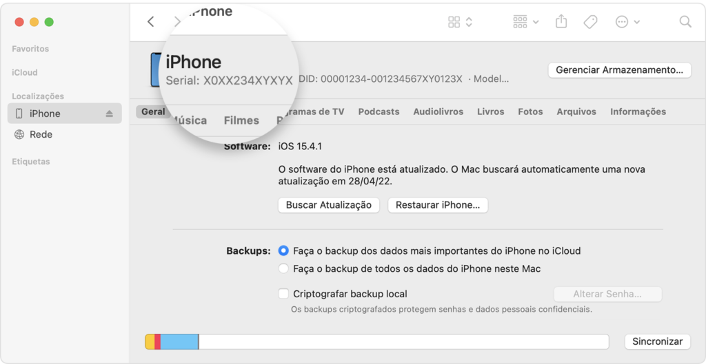 Como consultar IMEI no iPhone? Confira os passos 1 imei iphone itunes