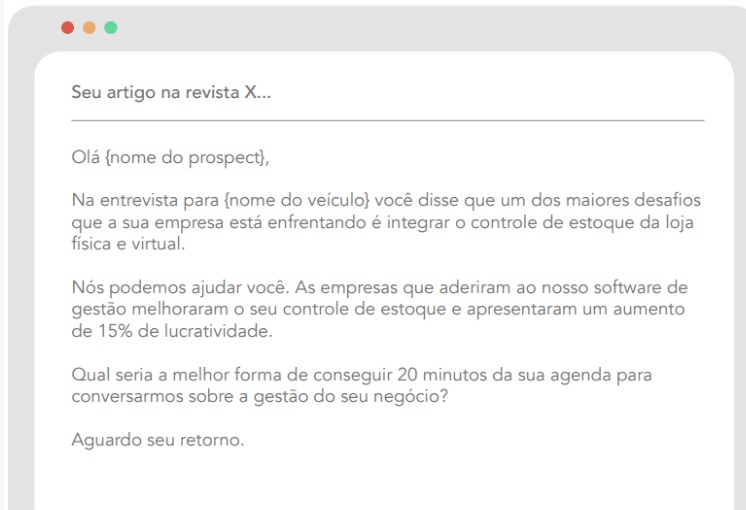 modelos de email para negócios