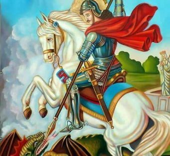 pinto de são jorge em seu cabelo. Oração par seu jorge